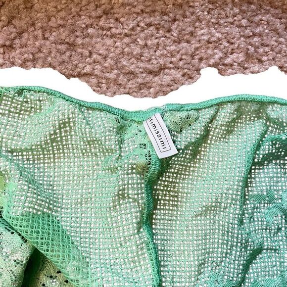 Intimissimmi green lace Pretty Flowers Sofia Balconette Bra and bottoms - Picture 6 of 8